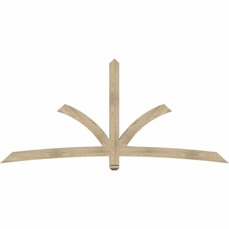 Ekena Millwork Davenport Rough Sawn Timber Gable Bracket, Douglas Fir, 96"W x 44"H x 4"D x 4"F, 11/12 Pitch GBW096X44X0404DAV00RDF